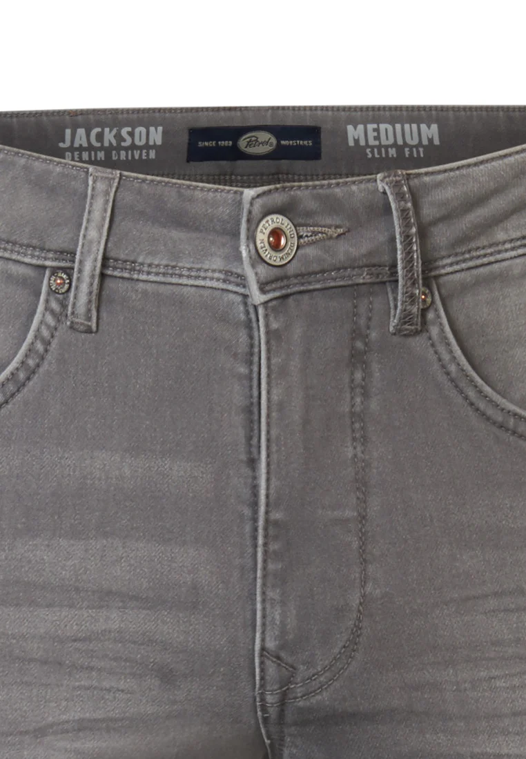 Denim Short Slim Fit Gris