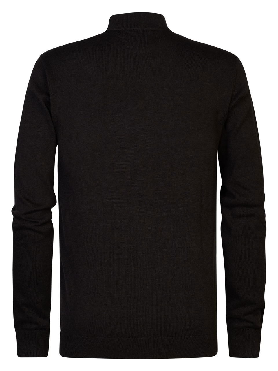 Men Knitwear Collar Basic Negro