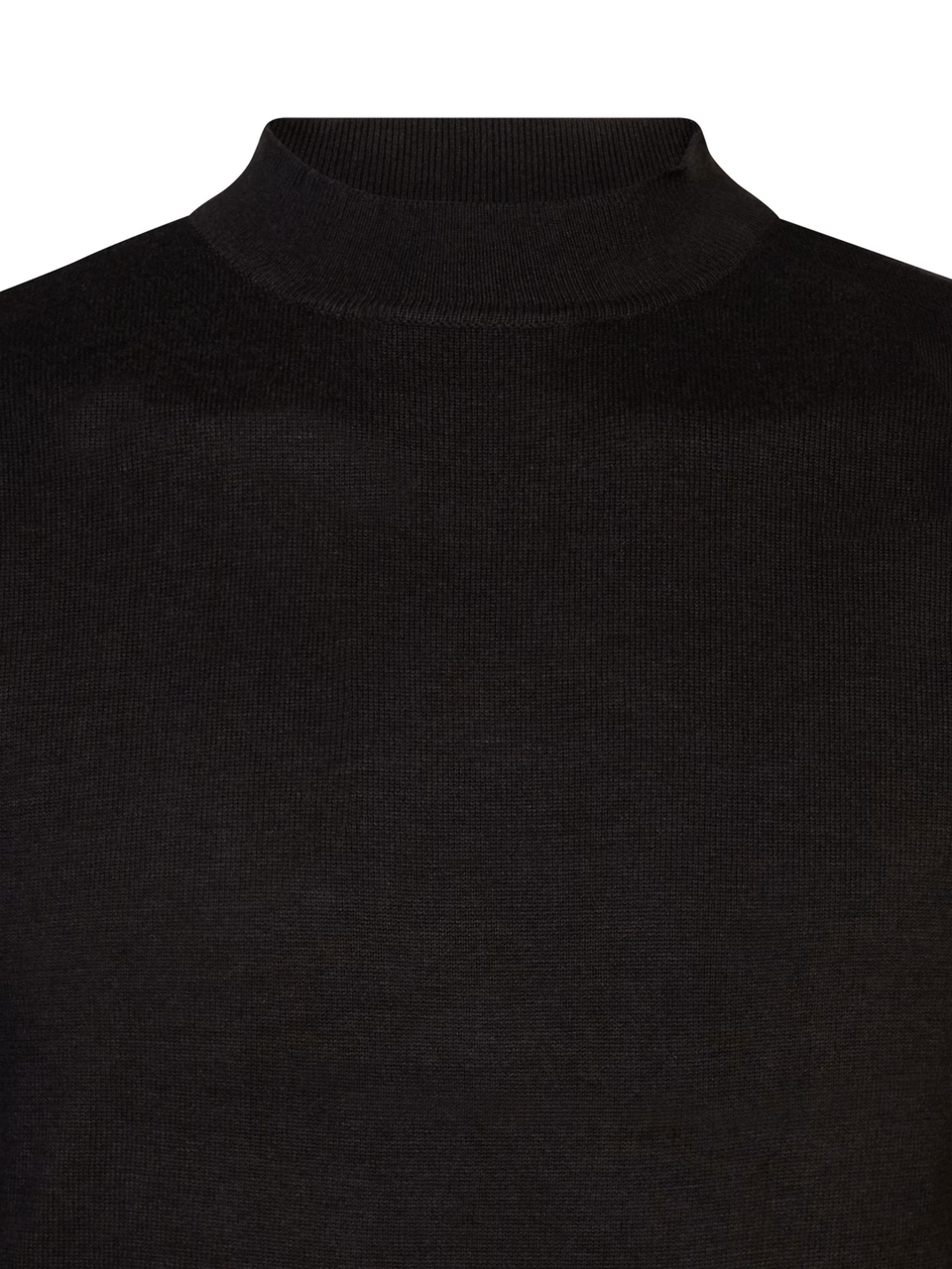 Men Knitwear Collar Basic Negro