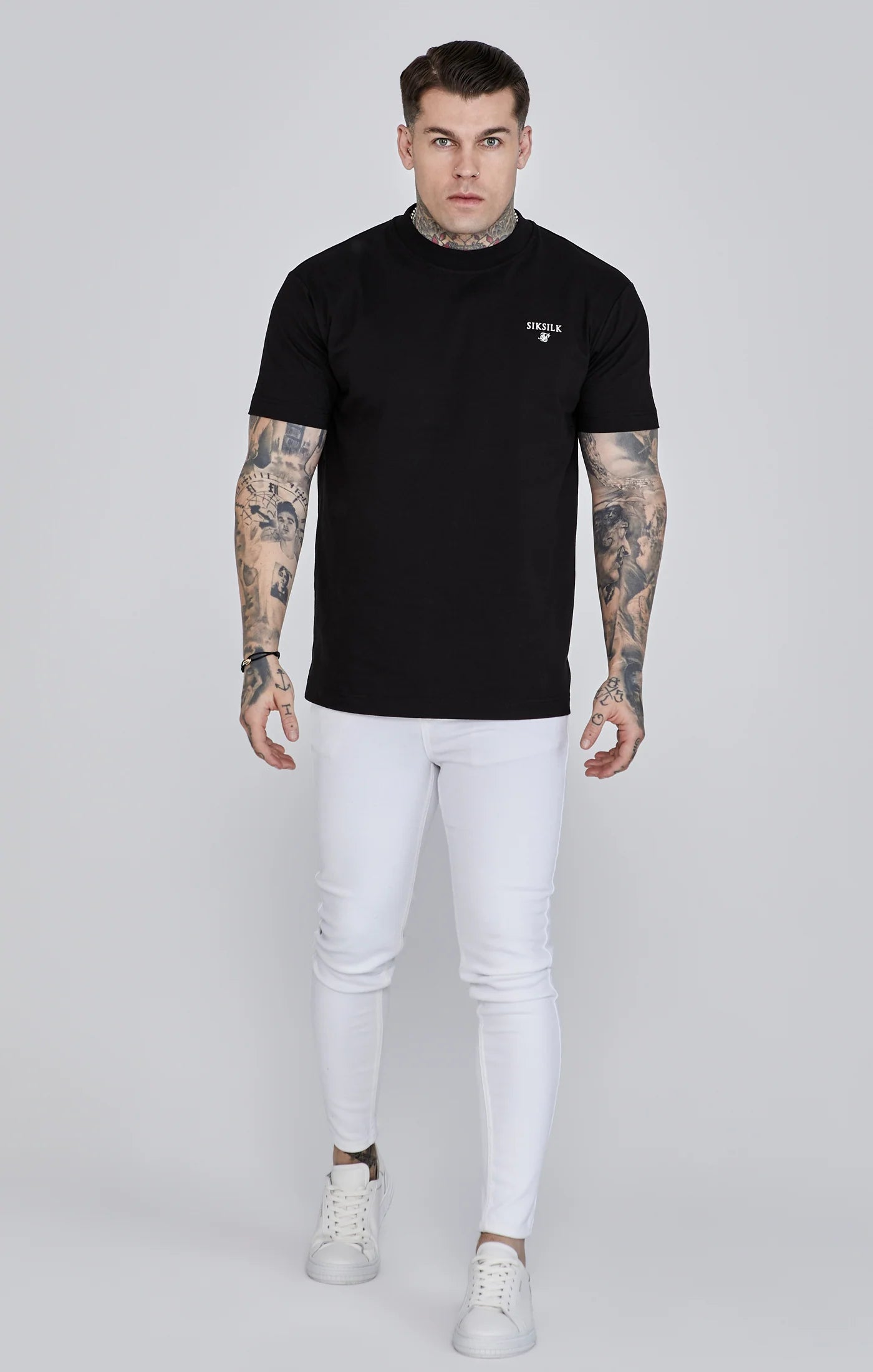 Vaqueros ajustados blancos Siksilk