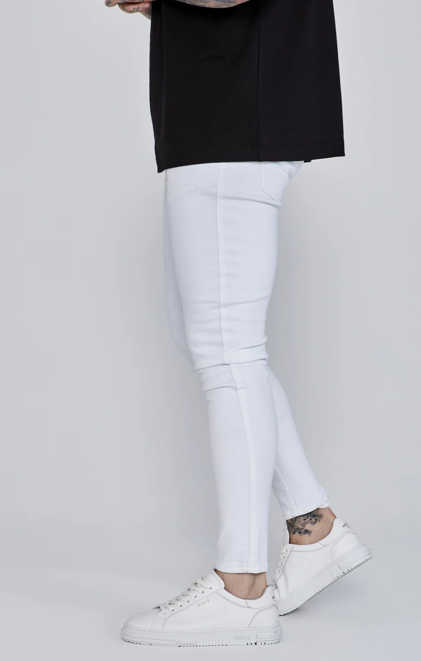 Vaqueros ajustados blancos Siksilk