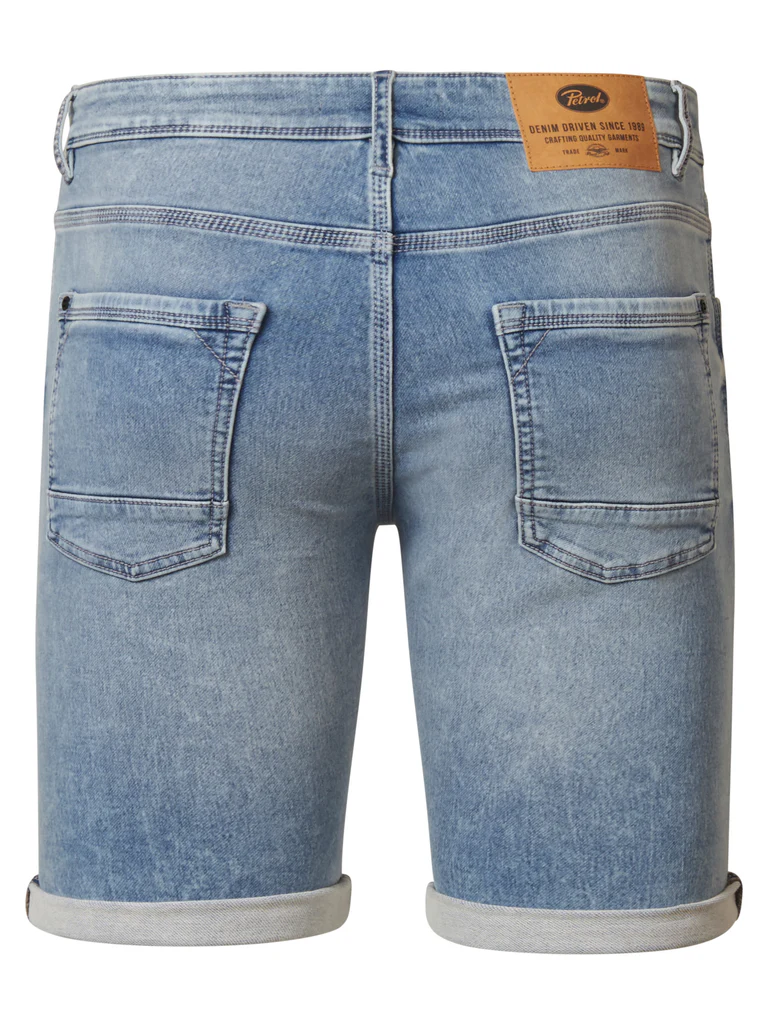 Denim Short Slim Fit Azul Aqua