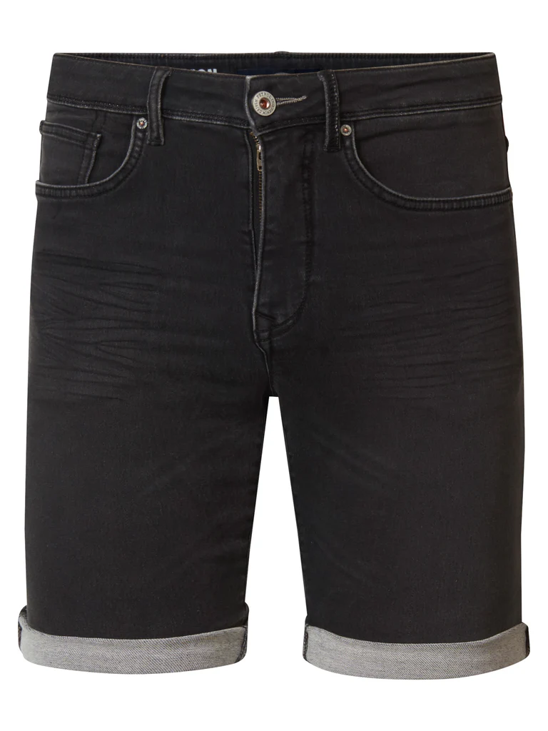 Denim Short Slim Fit Negro