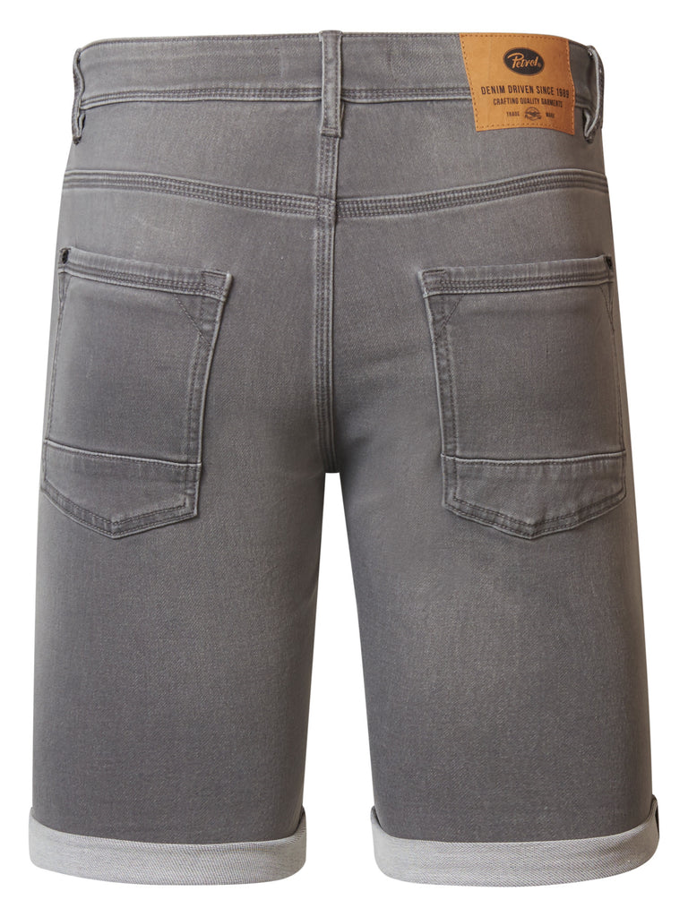 Denim Short Slim Fit Gris