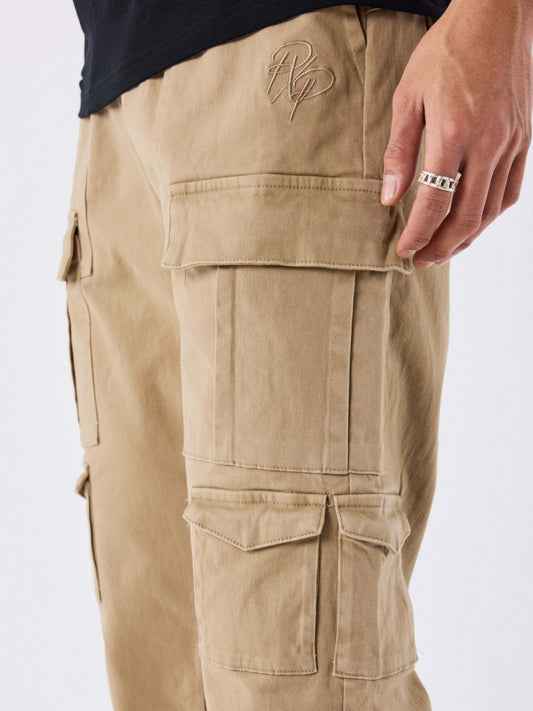 Pantalones Cargo con múltiples bolsillos Beige